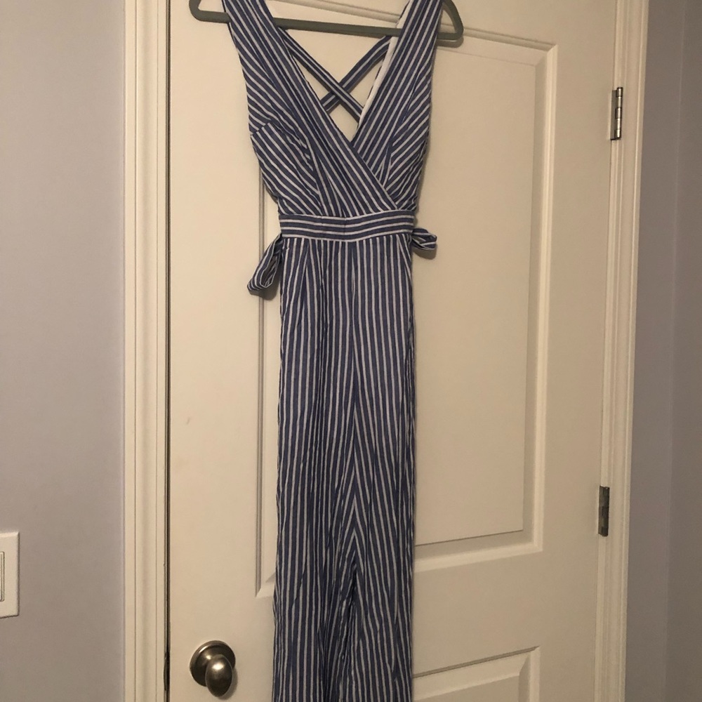 Perfect summertime striped jumpsuit